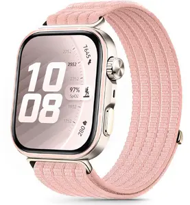 Tech-Protect Nylon Strap for Huawei Watch Fit 3, 4, 4 Pro, 5, 5 Pro, Light Pink, 4-Pack
