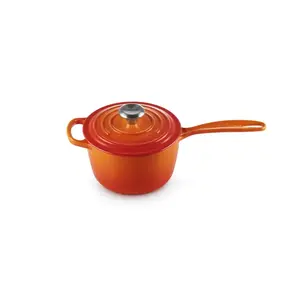 Le Creuset Enamelled Cast Iron Saucepan, 16cm, 1.5L, Orange