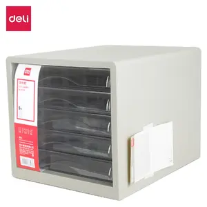 Deli E9775 dokumentu uzglabāšanas kaste ar 5 atvilktnēm, pelēka