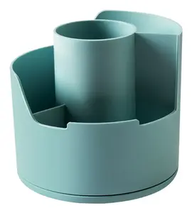 Deli EZ417 Pen and Pencil Holder, Polypropylene, Blue