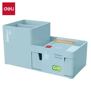 Deli EZ419 galda organizators, 1 atvilktne, pārstrādāta plastmasa, zils