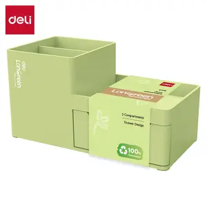 Deli EZ419 galda organizators, 1 atvilktne, pārstrādāta plastmasa, zaļš