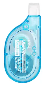 Deli EH08-BX Correction Tape, 5 mm x 6 m, Blue, 12-Pack