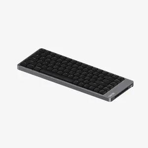 Lofree Flow 2 84 Mechanical Keyboard, 75% Layout, USB, RF Wireless and Bluetooth, QWERTY, Black/Grey