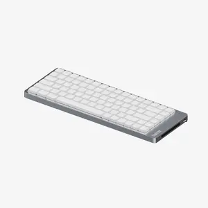 Lofree Flow 2 84 Mechanical Keyboard, 75% Layout, USB, RF Wireless and Bluetooth, QWERTY, White and Silver
