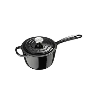 Чугунный сотейник Le Creuset с эмалированным покрытием 16 см 1.5 л черный