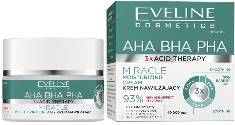 Eveline 3xAcid Therapy mitrinošs sejas krēms