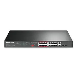 Mercusys MS118CP 18 portu nevadāms plauktā montējams komutators ar 16 PoE+ portiem