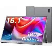 Arzopa Z3FC portatīvais monitors 16.1 collas 180Hz IPS 2K 1440P ar metāla korpusu un somu
