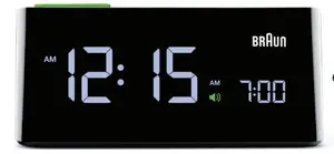 Цифровой будильник Braun BNC016 с ЖК-дисплеем и форматом времени 12/24ч