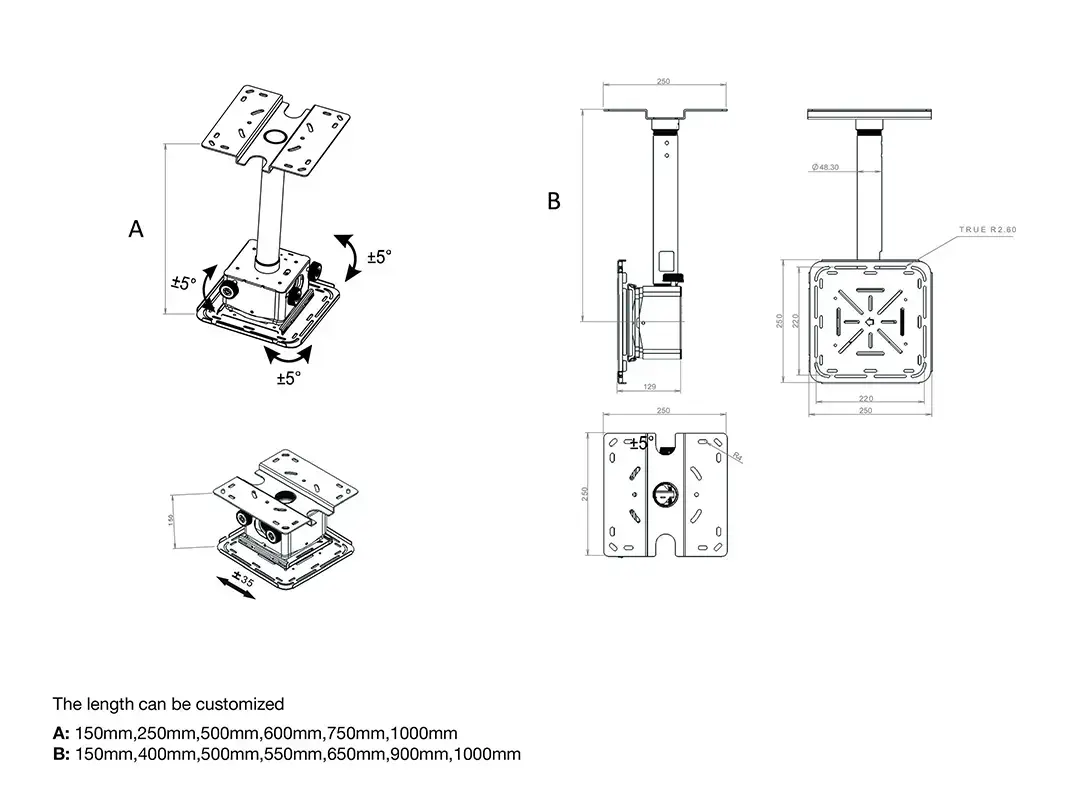Multibrackets M Projector Mount Pro HD Ceiling Mount Photo 6
