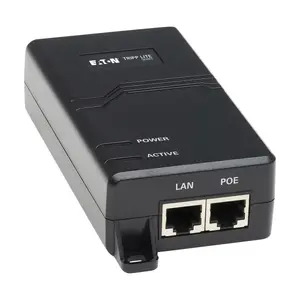 Eaton Tripp Lite NPOE-30W-1G-INT Gigabit PoE+ Midspan Active Injector, 30W, 1 Port, IEEE 802.3at/802.3af