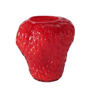 Boltze Senga Vase, 20cm Height, Red Lacquered Glass