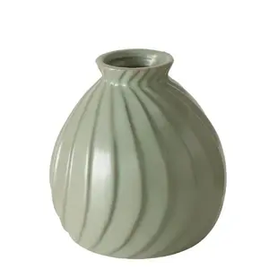 Boltze ZALINA porcelāna vāze, tumši zaļa, 11 cm