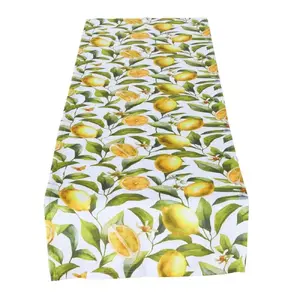 Boltze Zitrone Table Runner 40x140 cm with Lemon Design, Polyester