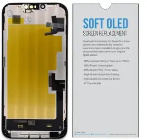 Дисплей ReplaceBase Soft OLED для Apple iPhone 14 Plus A2886 A2632 A2885 A2896 A2887 черный