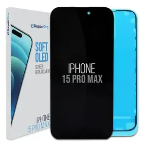 Дисплей ReplaceBase для Apple iPhone 15 Pro Max, черный