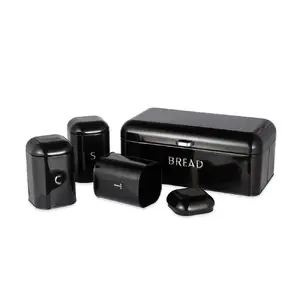 Salter Boston 4-Piece Countertop Set, Black