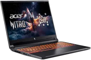 Acer Nitro V 16 ANV16-42 Laptop, 16-inch, AMD Ryzen 7 8845HS, NVIDIA GeForce RTX 5060, 16GB DDR5 RAM, 1TB SSD