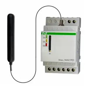 F&F SIMPLYMAX-P01 GSM Remote Control Relay, 2 Inputs, 2 Outputs, 230V AC, DIN Rail Mount