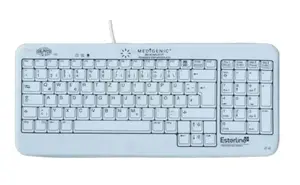 Medigenic Compact medicīniskā tastatūra, pilna izmēra, USB + PS/2, vācu izkārtojums, balta