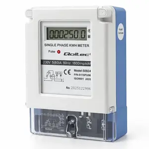 Qoltec Single Phase Electronic Energy Meter 230V 60A with LCD Display