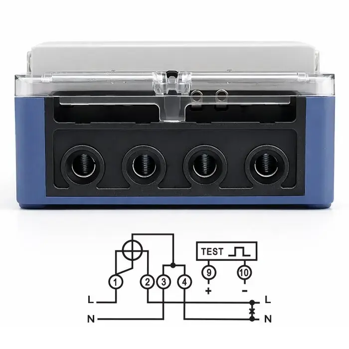 Qoltec vienfāzes elektroenerģijas skaitītājs 230V 60A Photo 3