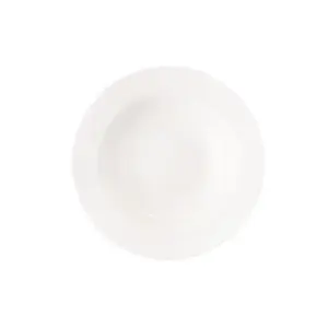 Comas Alba Deep Plate 25 cm, White Porcelain