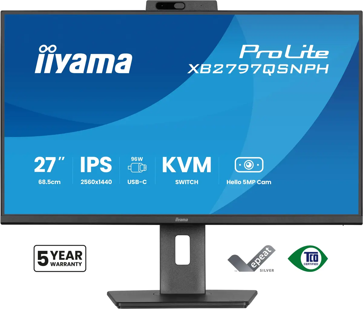 iiyama ProLite XB2797QSNPH-B1 27 collu QHD IPS monitors Photo 2