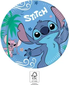 Procos Stitch & Angel papīra šķīvji
