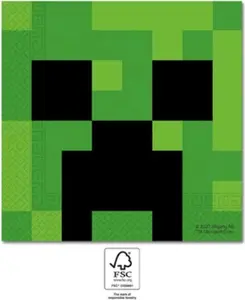 Procos Minecraft Party Two-Ply Paper Napkins