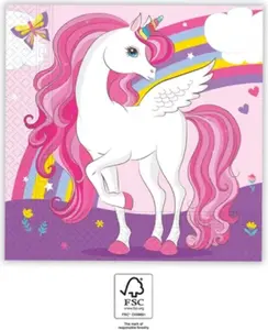Procos Unicorn Rainbow Two-Ply Paper Napkins