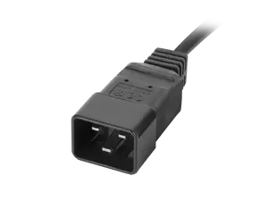 Lanberg 19" 1U Rack Power Distribution Unit 16A with 4x C19 and 6x IEC C13 Sockets C20 Input Plug 2m Cable Black