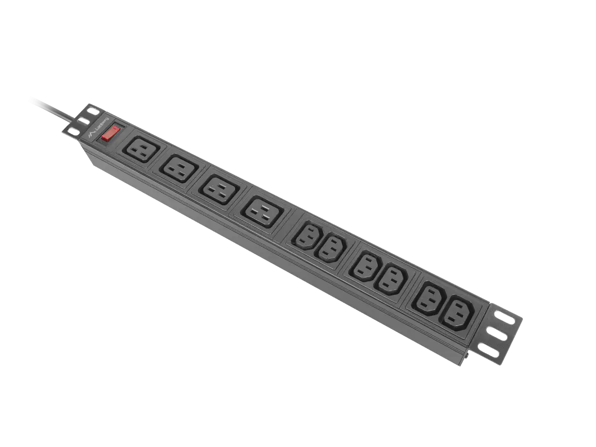 Lanberg 19" 1U 16A Rack Power Distribution Unit PDU-04I1906I-0200-C20-BK Photo 2