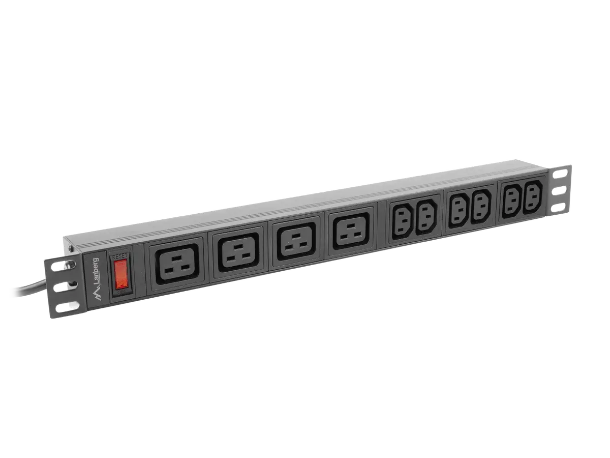 Lanberg 19" 1U 16A Rack Power Distribution Unit PDU-04I1906I-0200-C20-BK Photo 3