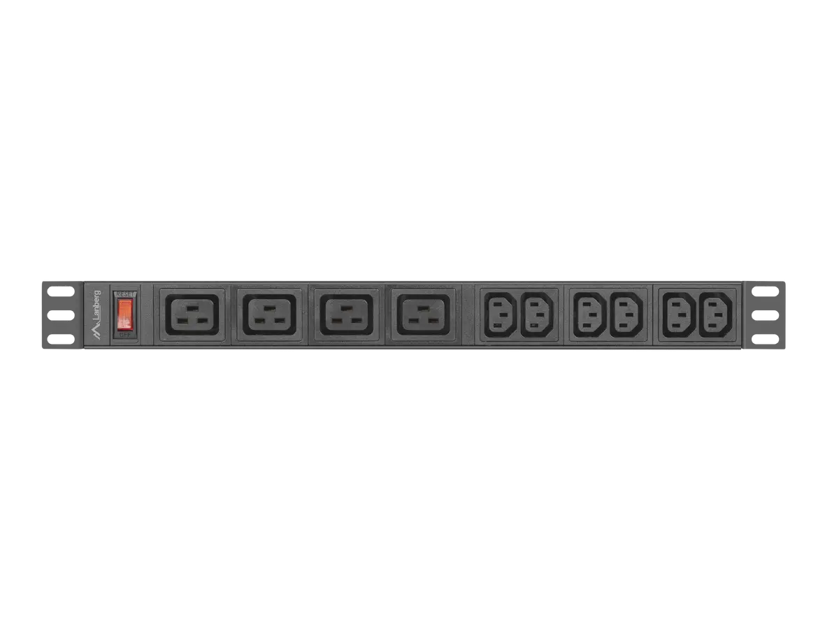 Lanberg 19" 1U 16A Rack Power Distribution Unit PDU-04I1906I-0200-C20-BK Photo 5
