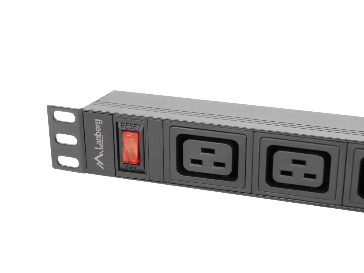 Lanberg 19" 1U 16A Rack Power Distribution Unit PDU-04I1906I-0200-C20-BK Photo 6