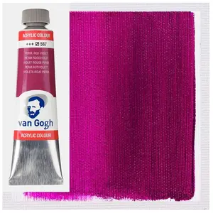 Talens Van Gogh akrila krāsa 40 ml tūbiņā, Permanent Red Violet 567 tonis