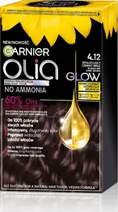 Garnier Olia Permanent Hair Color 4.12 Iridescent Dark Brown