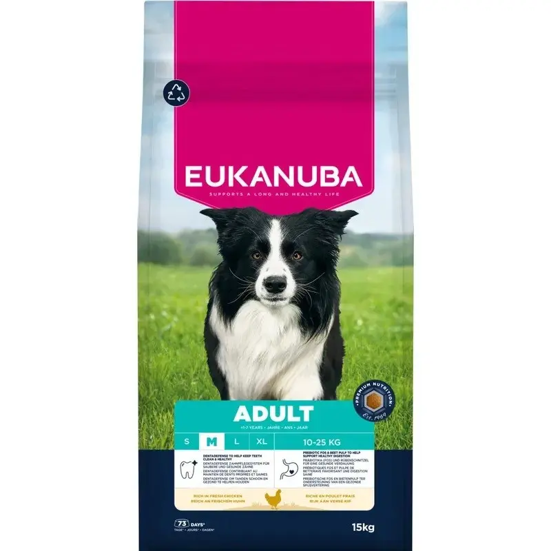 Eukanuba sausā barība suņiem vidējo šķirņu