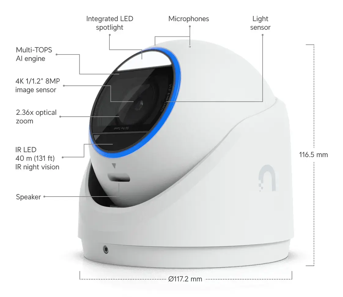 IP-камера Ubiquiti G6 Pro Turret | 4K UHD Photo 9