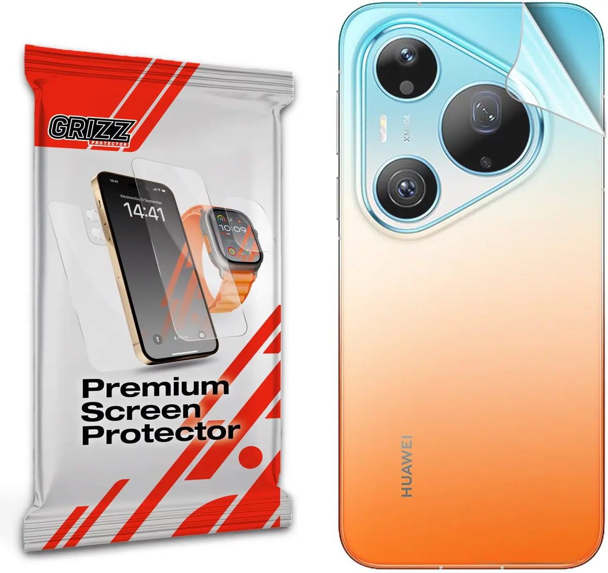 GrizzGlass SatinSkin aizmugurējā aizsargplēve Huawei Pura