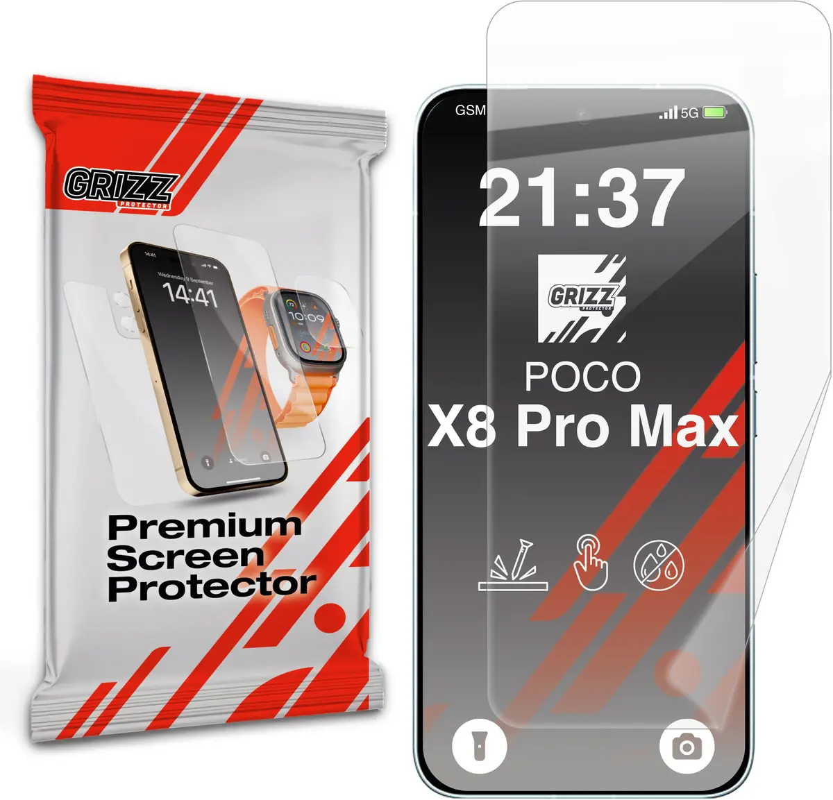 GrizzGlass CeramicFilm keramiskā ekrāna aizsargplēve Xiaomi