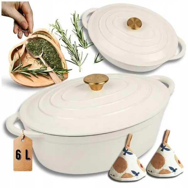 Atusa Hage emaljēta čuguna cepeštrauks 6L