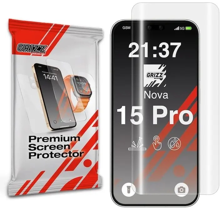 GrizzGlass Hydrofilm hidrogēla ekrāna aizsargplēve Huawei