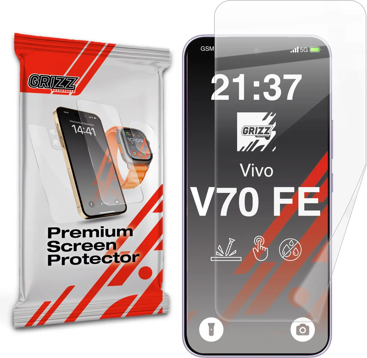 GrizzGlass CeramicFilm keramiskā ekrāna aizsargplēve viedtālrunim