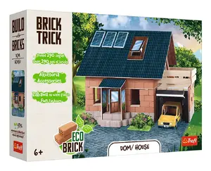 Trefl Brick Trick House Building Set with 290 Ceramic and Wood Pieces