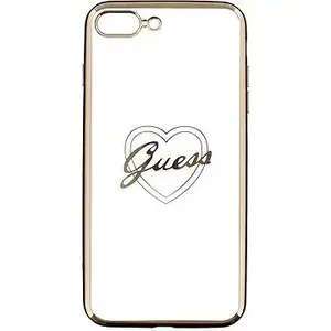 GUESS Heart TPU Case for Apple iPhone 7 Plus and 8 Plus, Gold