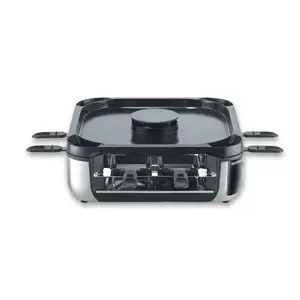 Severin RG 2379 rakletes grils, 1900 W, 8 personām, apaļš, melns un sudrabots