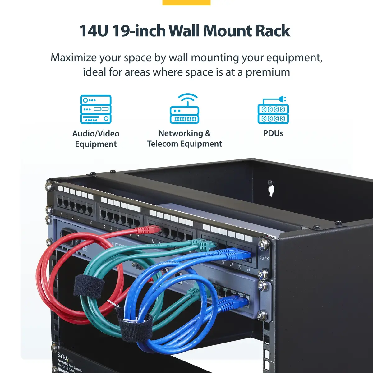 StarTech 14U Wall Mount Network Rack RACK-14U-14-BRACKET Photo 6